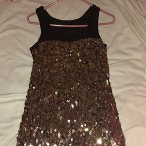 Black and Gold sequined dress